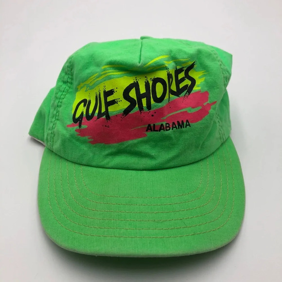 Other - 90s Gulf shores neon lightweight snap back hat